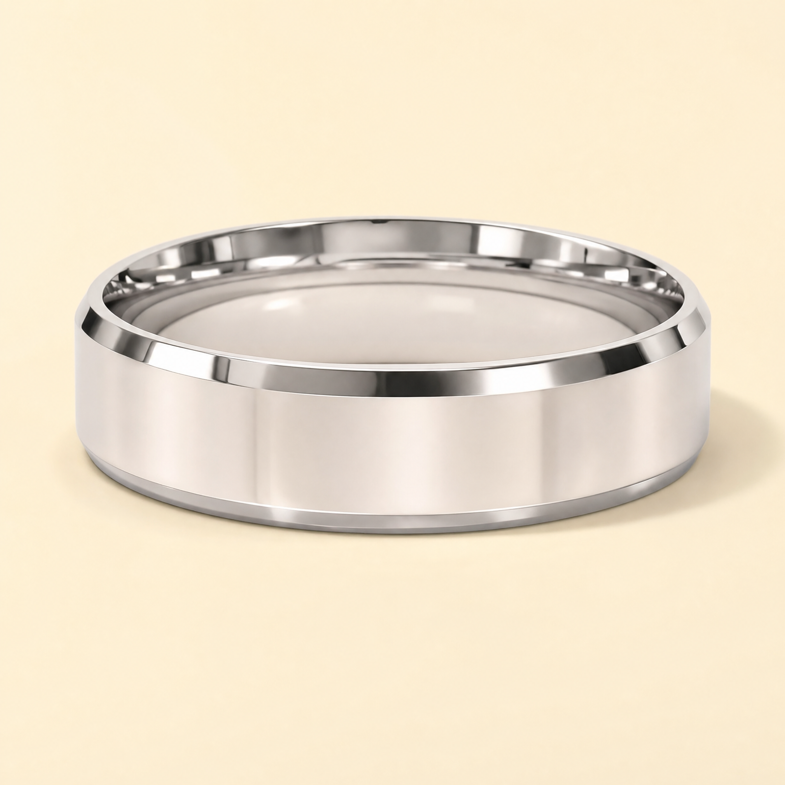 Silver — close-up of the silver band's beveled edge profile